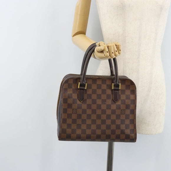 LOUIS VUITTON Damier Ebene Triana Hand Bag N51155 LV Auth BA11693
