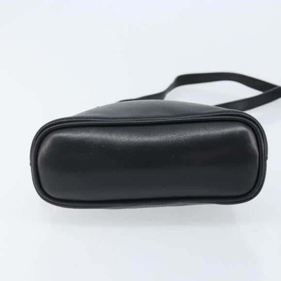 GUCCI Bamboo Hand Bag Leather 2way Black Gold 007 2865 0231 Auth BA11694