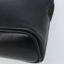 GUCCI Bamboo Hand Bag Leather 2way Black Gold 007 2865 0231 Auth BA11694-12