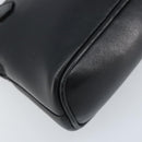 GUCCI Bamboo Hand Bag Leather 2way Black Gold 007 2865 0231 Auth BA11694-15