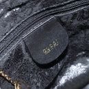 GUCCI Bamboo Hand Bag Leather 2way Black Gold 007 2865 0231 Auth BA11694-17