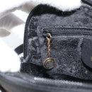 GUCCI Bamboo Hand Bag Leather 2way Black Gold 007 2865 0231 Auth BA11694-21
