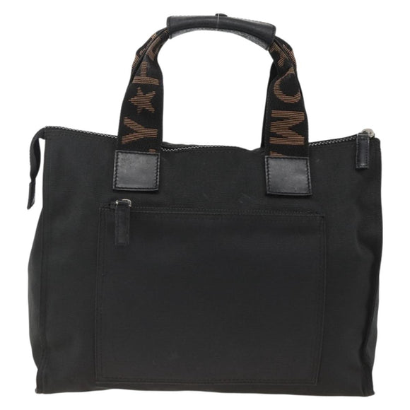 FENDI Hand Bag Canvas Black Silver Auth BA11699