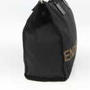 FENDI Hand Bag Canvas Black Silver Auth BA11699-4