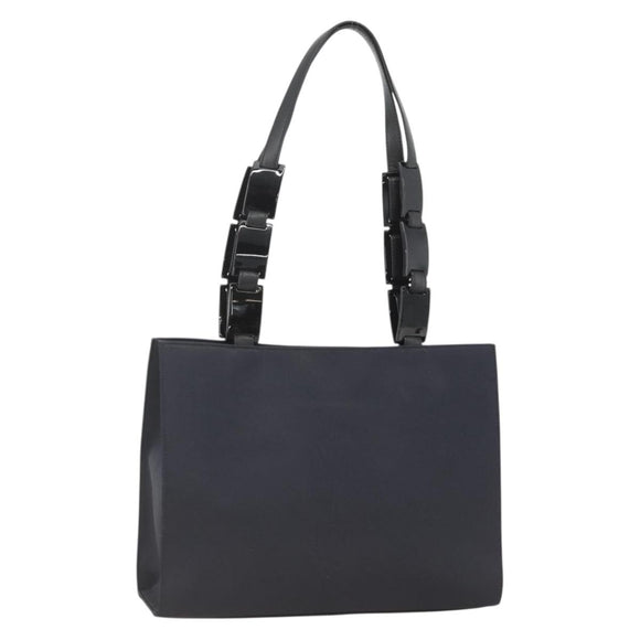 SAINT LAURENT Shoulder Bag Nylon Navy Silver Auth BA11701