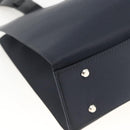 SAINT LAURENT Shoulder Bag Nylon Navy Silver Auth BA11701-13