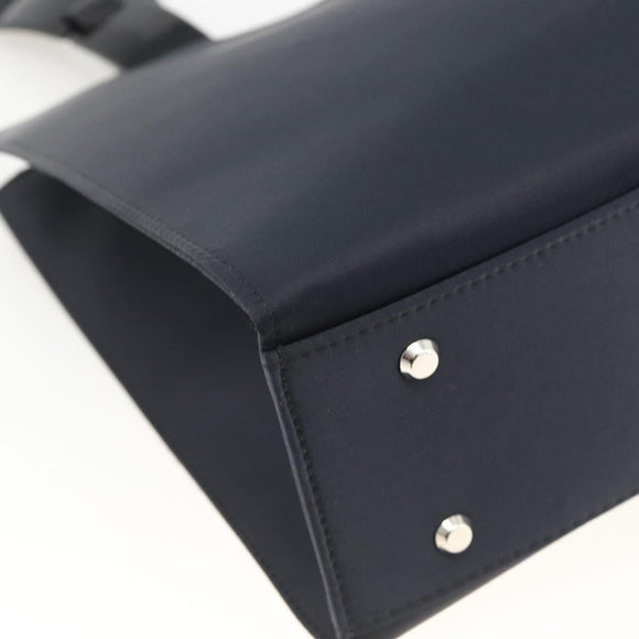 SAINT LAURENT Shoulder Bag Nylon Navy Silver Auth BA11701