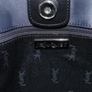 SAINT LAURENT Shoulder Bag Nylon Navy Silver Auth BA11701-15
