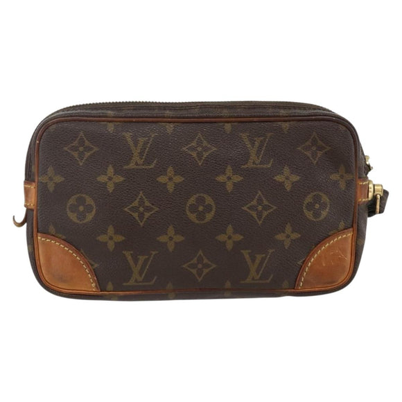 LOUIS VUITTON Monogram Marly Dragonne PM Clutch Bag M51827 LV Auth BA11704