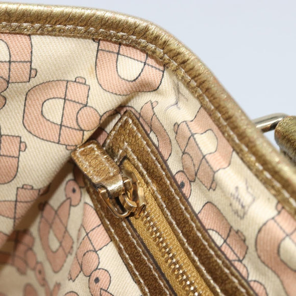 GUCCI GG Canvas Sherry Line Hand Bag Beige Gold 139261 Auth BA11705