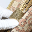 GUCCI GG Canvas Sherry Line Hand Bag Beige Gold 139261 Auth BA11705-21