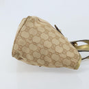 GUCCI GG Canvas Sherry Line Hand Bag Beige Gold 139261 Auth BA11705-4