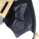 Salvatore Ferragamo Gancini Hand Bag Leather 2way Black Gold Auth BA11707-20