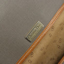 Christian Dior Shoulder Bag PVC Leather Gray Gold Auth BA11708-16