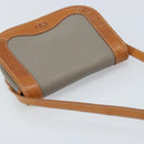 Christian Dior Shoulder Bag PVC Leather Gray Gold Auth BA11708-6