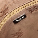 Burberrys Nova Check Shoulder Bag Canvas Beige Silver Auth BA11709-11