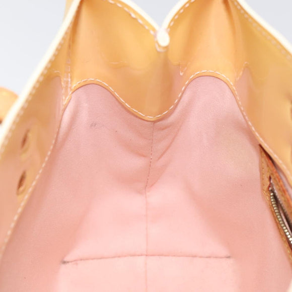 LOUIS VUITTON Monogram Vernis Reade PM Bag Marshmallow Pink M91306 Auth BA1171