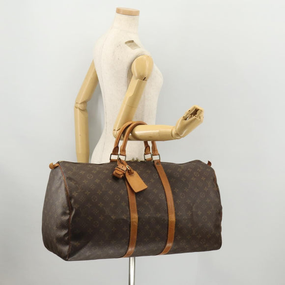 LOUIS VUITTON Monogram Keepall 55 Boston Bag M41424 LV Auth BA11712