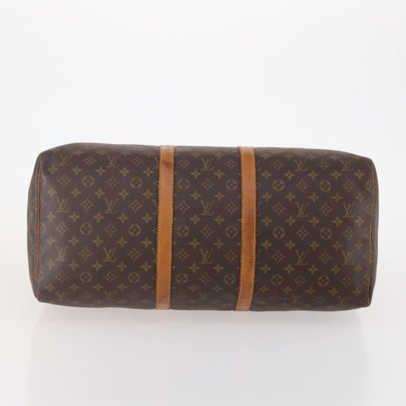 LOUIS VUITTON Monogram Keepall 55 Boston Bag M41424 LV Auth BA11712