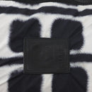 CHANEL Shoulder Bag Nylon Black White Silver CC Auth BA11713A-17