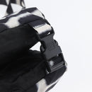 CHANEL Shoulder Bag Nylon Black White Silver CC Auth BA11713A-20