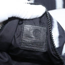 CHANEL Shoulder Bag Nylon Black White Silver CC Auth BA11713A-21