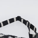 CHANEL Shoulder Bag Nylon Black White Silver CC Auth BA11713A-8