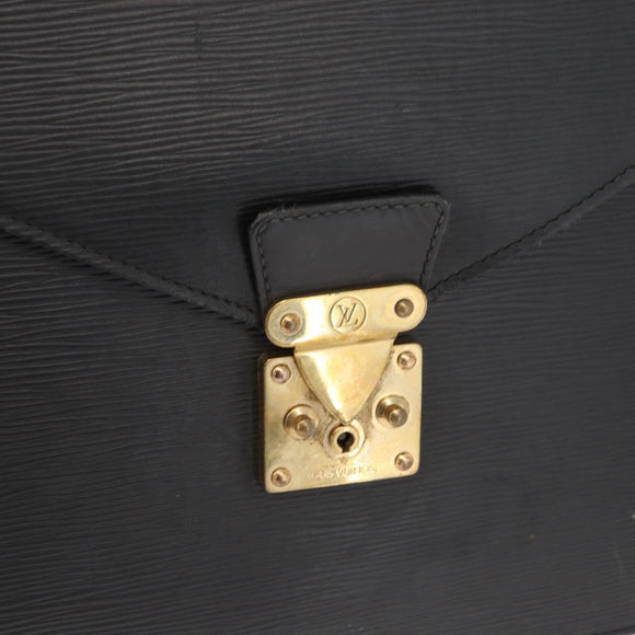 LOUIS VUITTON Epi Serviette Conseiller Business Bag Black M54422 LV Auth BA11719