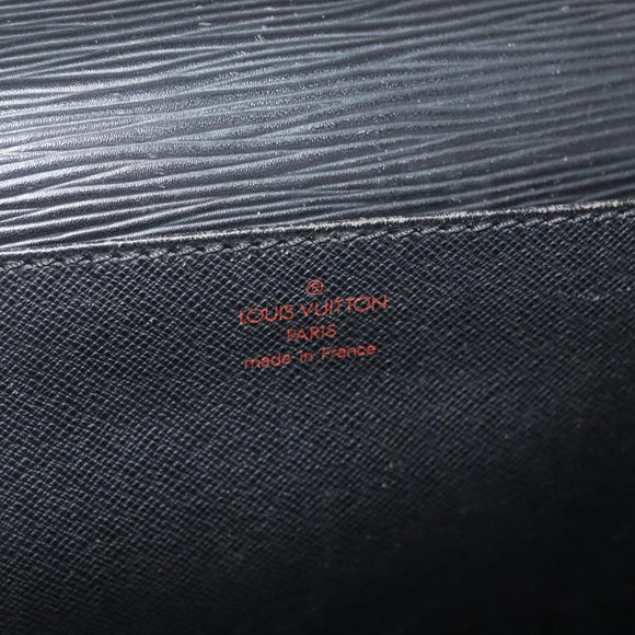 LOUIS VUITTON Epi Serviette Conseiller Business Bag Black M54422 LV Auth BA11719