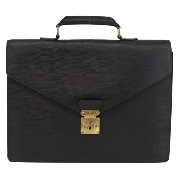 LOUIS VUITTON Epi Serviette Conseiller Business Bag Black M54422 LV Auth BA11719