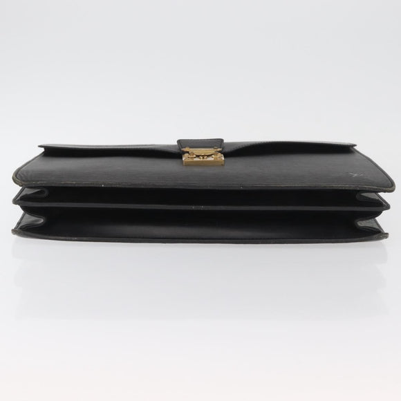 LOUIS VUITTON Epi Serviette Conseiller Business Bag Black M54422 LV Auth BA11719