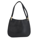 Gianni Versace Shoulder Bag Leather Black Gold Auth BA11726-1