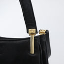 Gianni Versace Shoulder Bag Leather Black Gold Auth BA11726-10