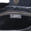 Gianni Versace Shoulder Bag Leather Black Gold Auth BA11726-17