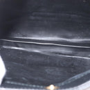 Gianni Versace Shoulder Bag Leather Black Gold Auth BA11726-11