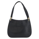 Gianni Versace Shoulder Bag Leather Black Gold Auth BA11726-13