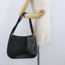 Gianni Versace Shoulder Bag Leather Black Gold Auth BA11726-21