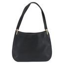 Gianni Versace Shoulder Bag Leather Black Gold Auth BA11726-2
