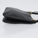 Gianni Versace Shoulder Bag Leather Black Gold Auth BA11726-3