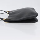 Gianni Versace Shoulder Bag Leather Black Gold Auth BA11726-4