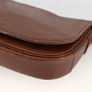 Burberrys Shoulder Bag Leather Brown Gold Auth BA11727-15