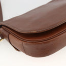 Burberrys Shoulder Bag Leather Brown Gold Auth BA11727-16