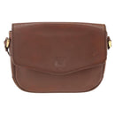 Burberrys Shoulder Bag Leather Brown Gold Auth BA11727-13