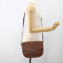 Burberrys Shoulder Bag Leather Brown Gold Auth BA11727-23