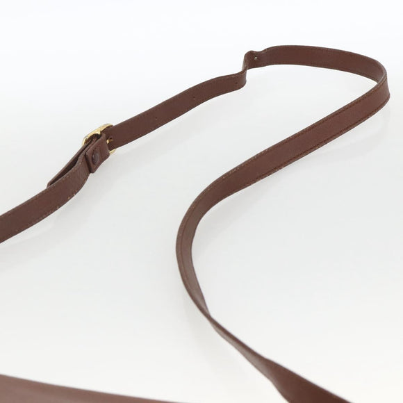 Burberrys Shoulder Bag Leather Brown Gold Auth BA11727