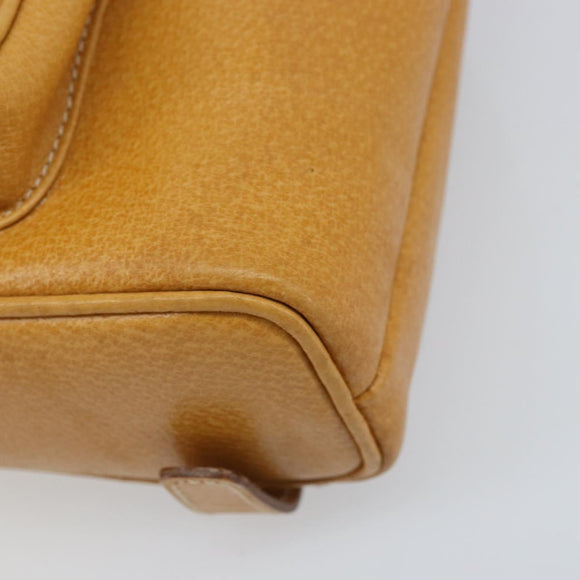 GUCCI Bamboo Backpack Leather Beige Gold 003 2058 0030 Auth BA11729