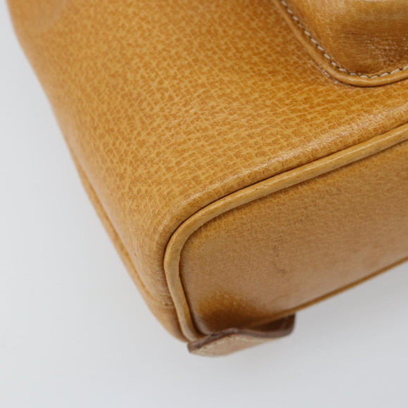 GUCCI Bamboo Backpack Leather Beige Gold 003 2058 0030 Auth BA11729