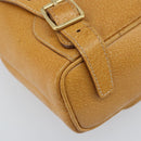 GUCCI Bamboo Backpack Leather Beige Gold 003 2058 0030 Auth BA11729-19