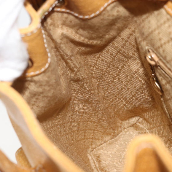 GUCCI Bamboo Backpack Leather Beige Gold 003 2058 0030 Auth BA11729