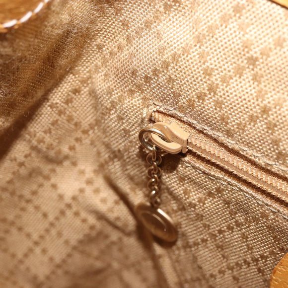 GUCCI Bamboo Backpack Leather Beige Gold 003 2058 0030 Auth BA11729